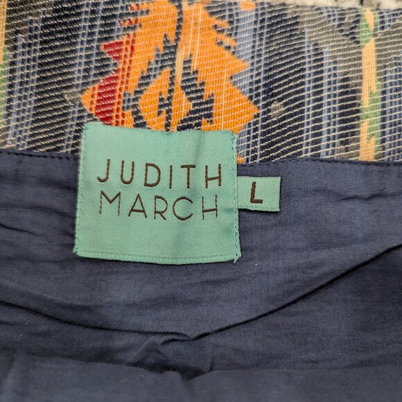 JUDITH MARCH Tassel Skirt L Aztec Southwestern Thick Cotton Multi-Colored - Picture 5 of 8